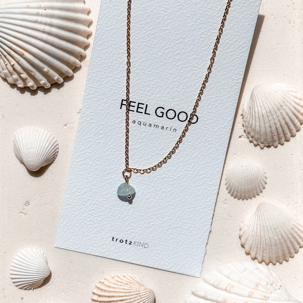 HALSKETTE Aquamarin Feel Good