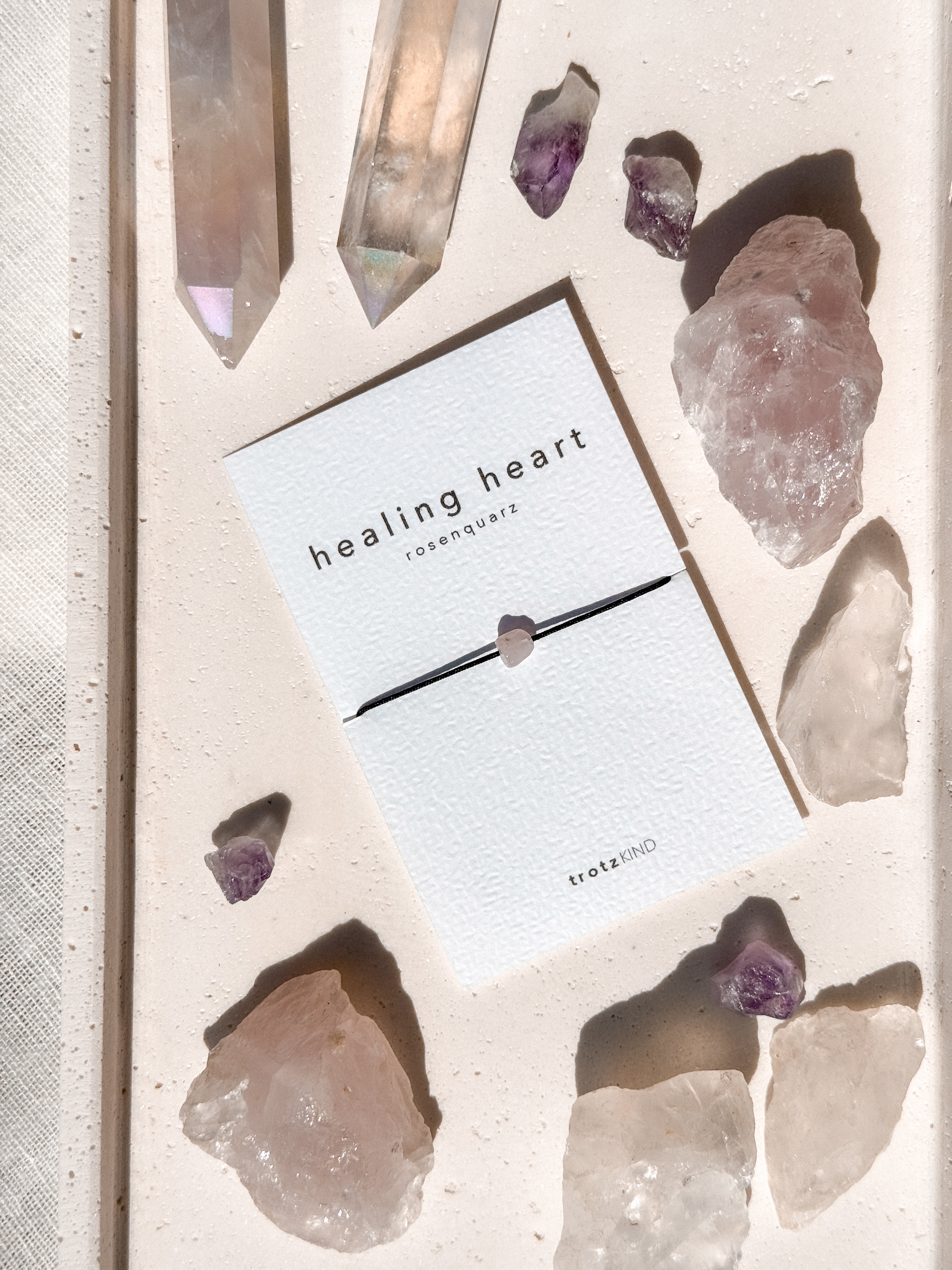 ARMBAND Rosenquarz Healing Heart