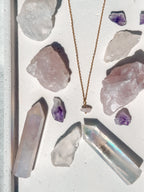 HALSKETTE Rosenquarz Healing Heart