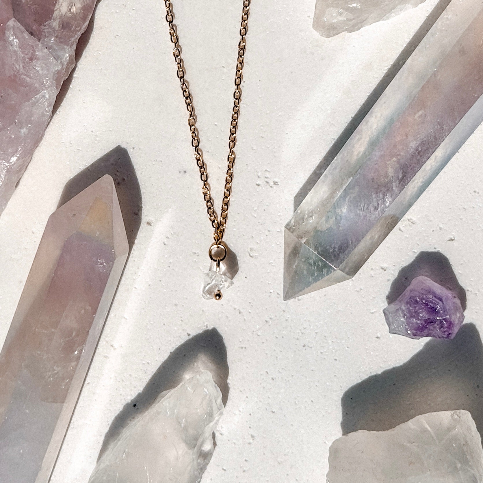 HALSKETTE Bergkristall Clear Mind