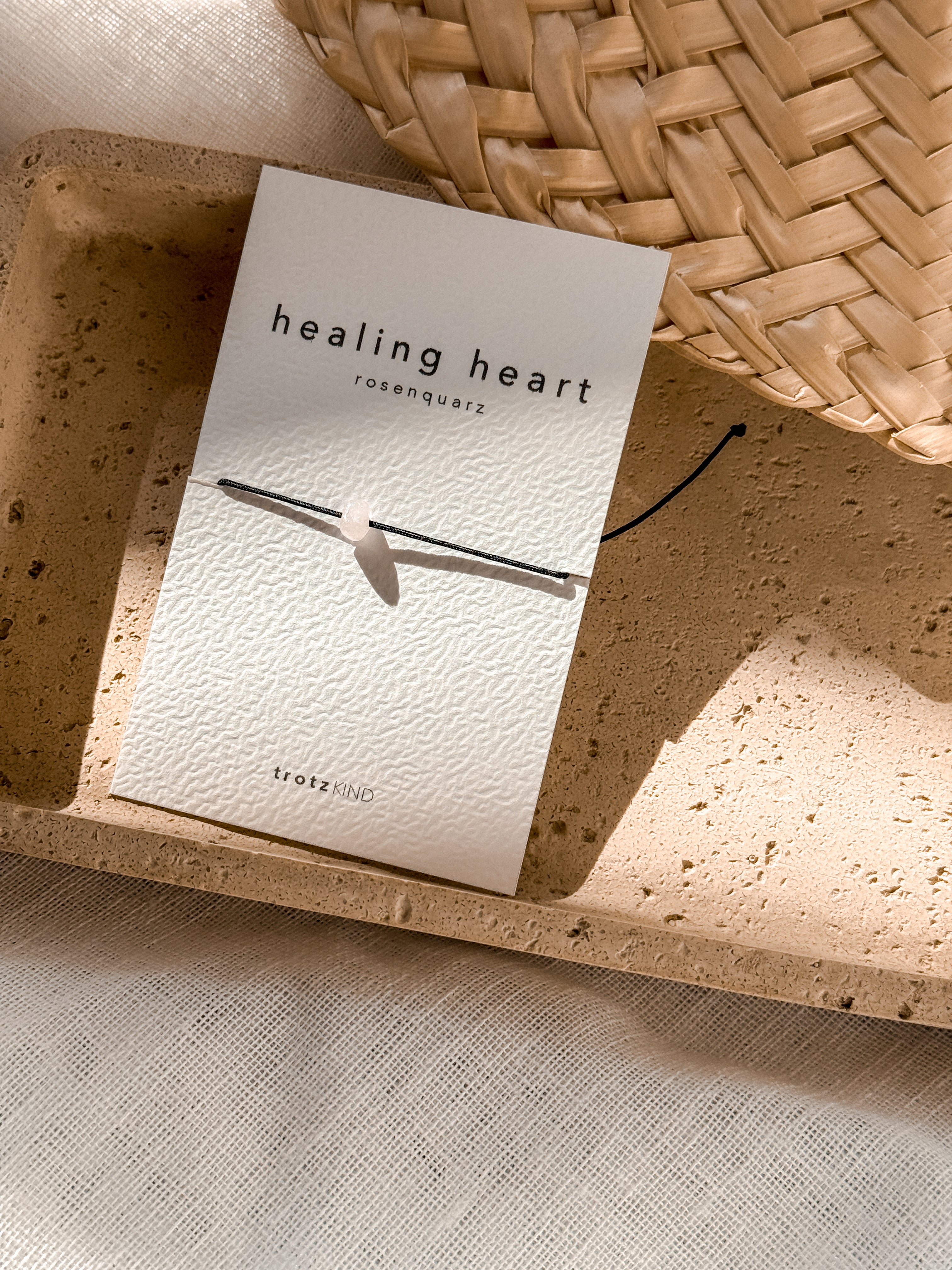 ARMBAND Rosenquarz Healing Heart
