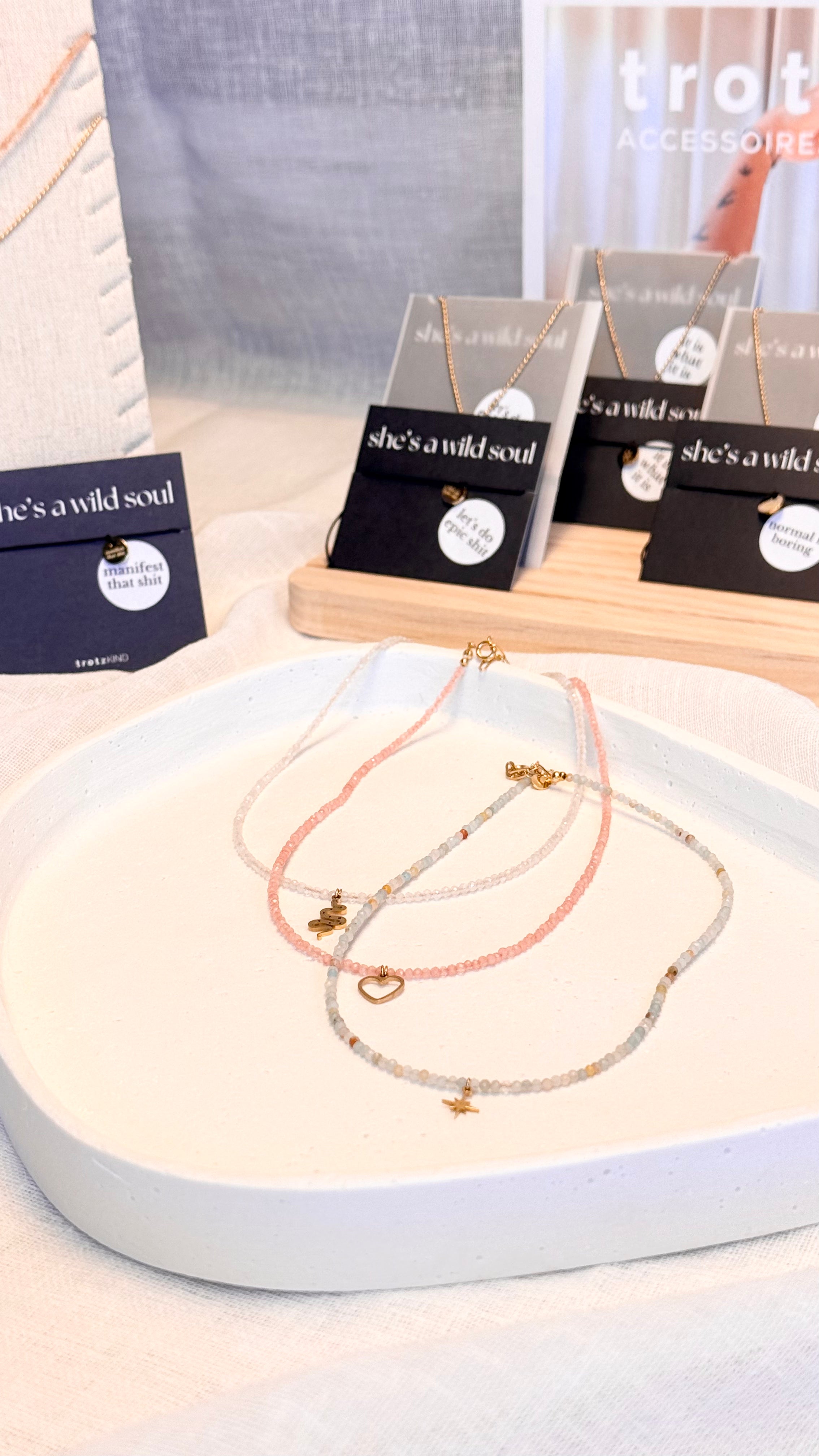 HALSKETTE Rosenquarz Love Connection