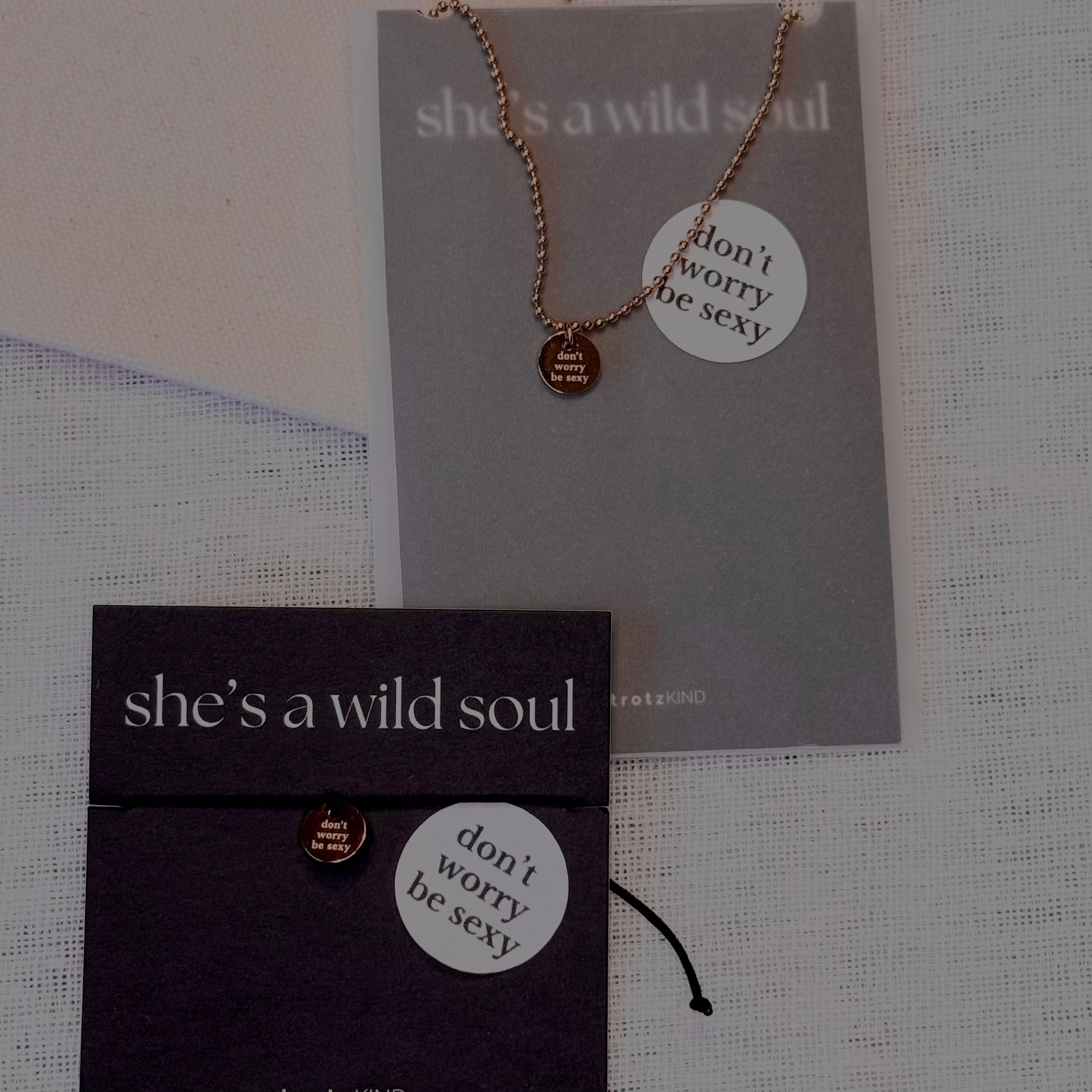 HALSKETTE Don't worry be sexy