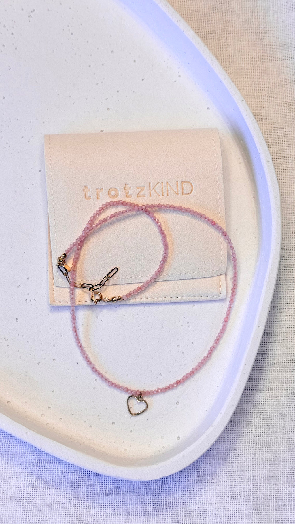 HALSKETTE Rosenquarz Love Connection