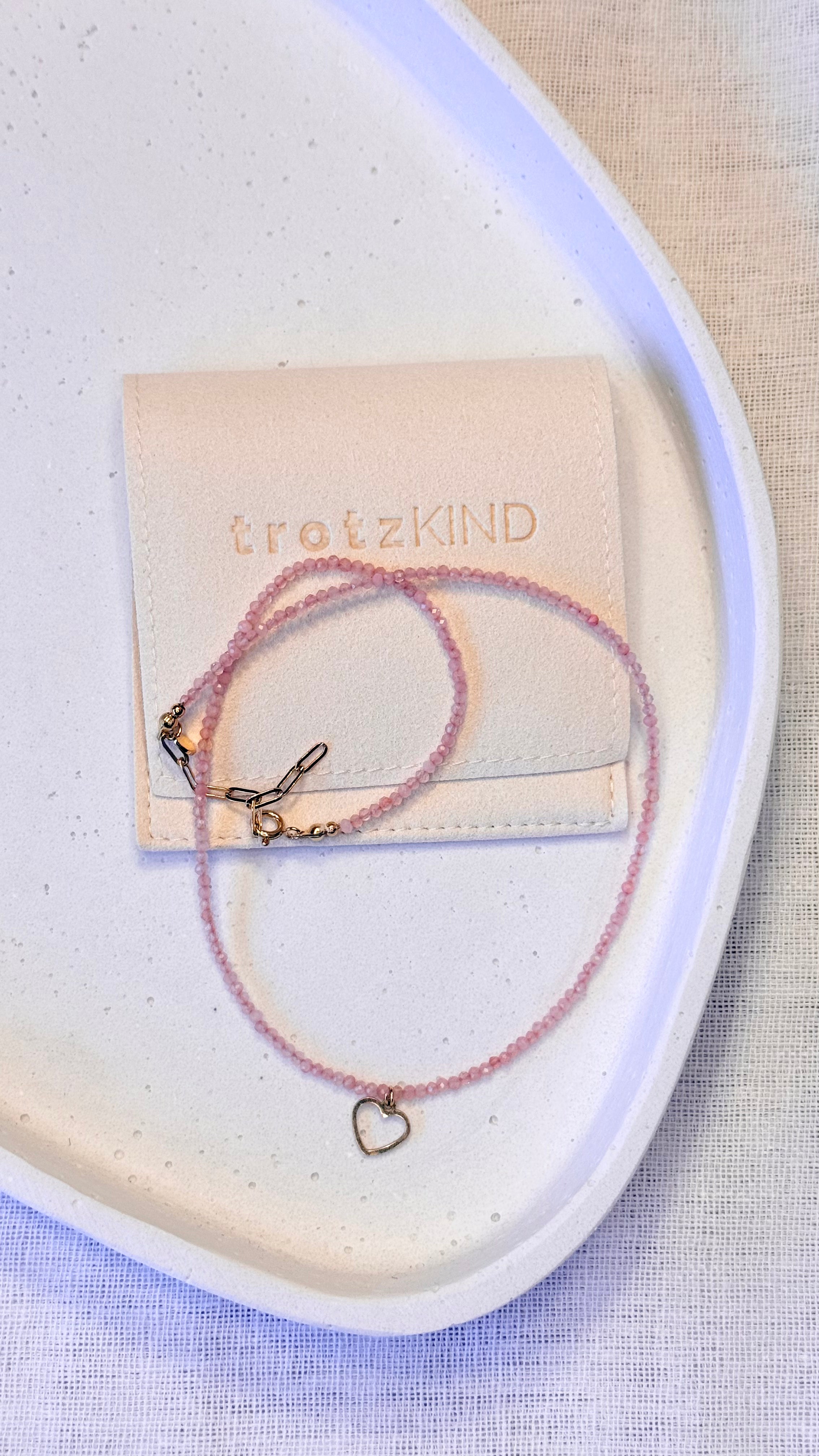 HALSKETTE Rosenquarz Love Connection