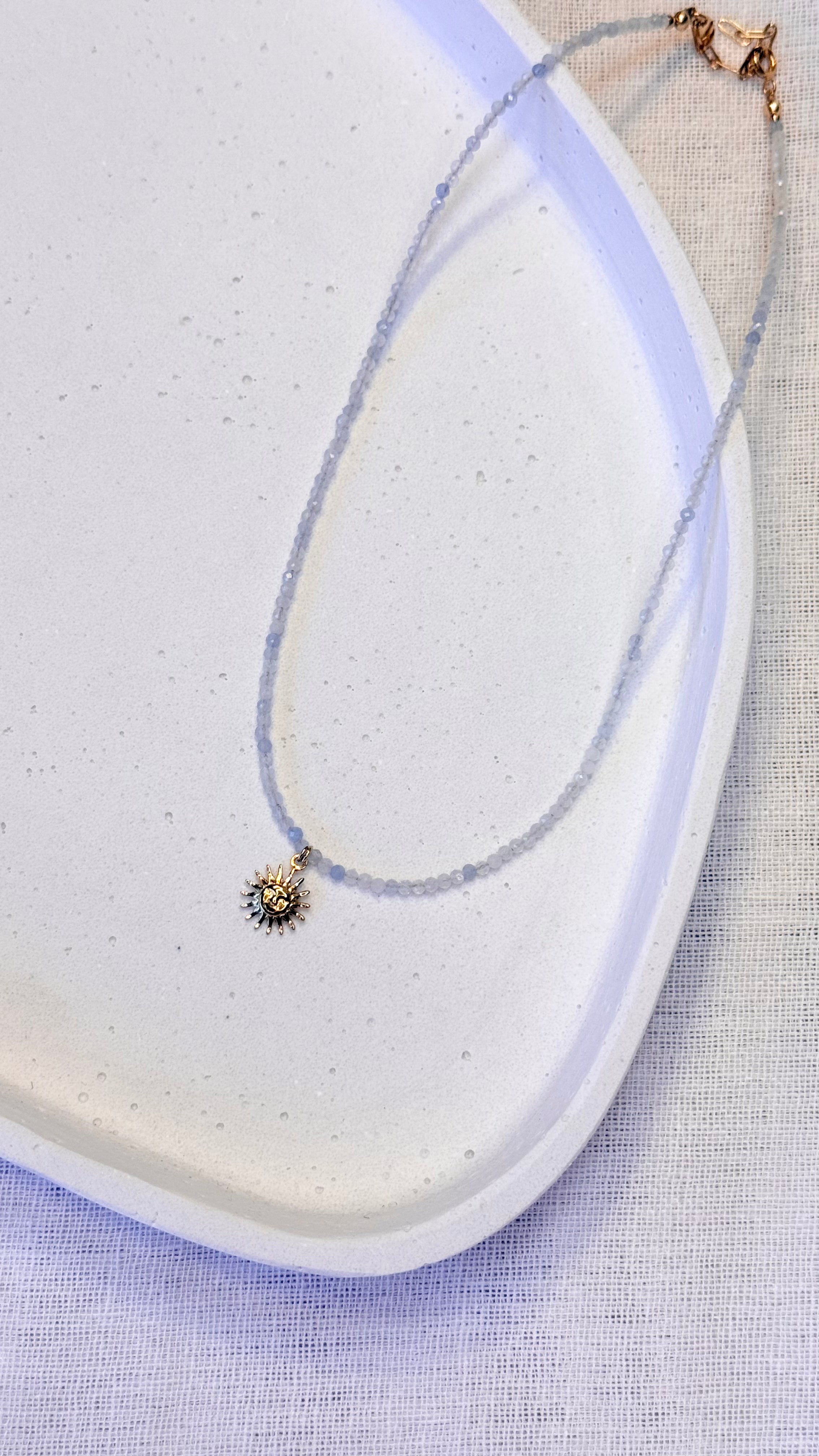 HALSKETTE Aquamarin Vision Manifest