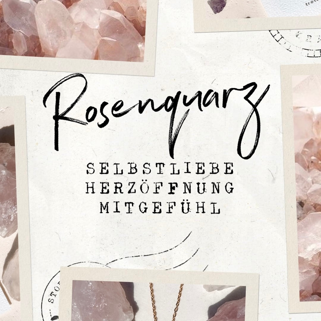 HALSKETTE Rosenquarz Healing Heart