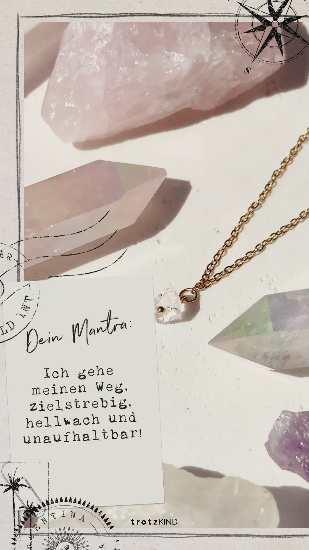 HALSKETTE Bergkristall Clear Mind